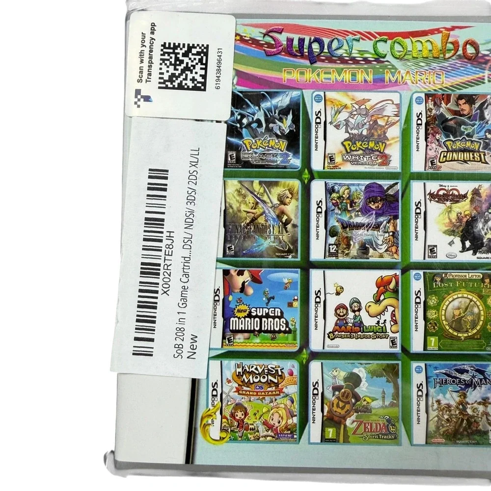 Super Combo 208 in 1 Game Cartridge for Nintendo DS 3DS 2DS Pokemon Mario Zelda